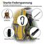 pullther 20 Stück Karabinerhaken, 50mm/1.96'' Karabinerhaken Klein, Aluminium D-Ring Karabiner Schlüsselanhänger für Outdoor Sport, Wandern, Camping, Angeln - Schwarz