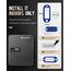 Uniclife 20 Position Schlüssel Kabinett mit Kombination Lock Resettable Black Digital Security Storage Box Steel Key Organizer mit bunten Schlüsselanhänger Etiketten Aufkleber und Haken