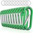 sprookber 3" Aluminium Karabiner D-Ring - karabinerhaken Clips mit Federschnapphaken für Schlüsselanhänger Clip - 10 Stücke