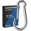 GARSIDURO® Edelstahl Karabiner | 5er Set 10x100 mm | Karabinerhaken DIN 5299 rostfrei | Feuerwehr-Karabiner mit Schnappverschluss geeignet als Schlüsselanhänger oder für Schwerlast und Hundeleine