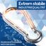 GARSIDURO® Karabinerhaken | 2er Set 7x70 mm | Karabiner Stahl verzinkt DIN 5299 | Feuerwehr-Karabiner mit Schnappverschluss geeignet als Schlüsselanhänger oder für Schwerlast und Hundeleine Wohnwagen