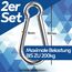 GARSIDURO® Karabinerhaken | 2er Set 8x80 mm | Karabiner Stahl verzinkt DIN 5299 | Feuerwehr-Karabiner mit Schnappverschluss geeignet als Schlüsselanhänger oder für Schwerlast und Hundeleine Wohnwagen