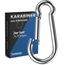 GARSIDURO® Edelstahl Karabiner | 2er Set 7x70 mm | Karabinerhaken DIN 5299 rostfrei | Feuerwehr-Karabiner mit Schnappverschluss geeignet als Schlüsselanhänger oder für Schwerlast und Hundeleine