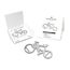 Geschenkartikel: ROMINOX Key Tool Bicycle, 19 Funktionen, Schlüsselanhänger Fahrrad, Mountainbike, Gravel Bike, Edelstahl Multitool, Multifunktionswerkzeug, Kleinigkeit für Adventskalender