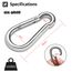 Karabiner Legierter Stahl, Schlüsselanhänger Karabinerhaken 60mm x φ6mm belastbar bis 160 kg Kletterhaken verzinkt (6 Stück)