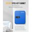Uniclife 20 Fach Schlüsselbox mit Zahlenschloss und resettbarem Code, Blaue Digitale Sicherheitsbox aus Stahl, Schlüssel Organizer mit bunten Etiketten und Haken