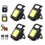MAKDAK Pack of 4 Schlüsselanhänger Taschenlampen Cob Schlüsselanhänger Arbeitslicht 4-Licht Modi Kleines Notlicht mit faltbarer Halterung Flaschenöffner für Angeln, Camping und Gehen