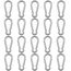 50 Stück Karabiner, 40x3,5 mm Karabinerhaken Klein Karabiner Aluminium Carabiner Schlüsselanhänger Schnapphaken für Rucksack Gürtel Hundeleine Camping Wandern Angeln Reisen (Silber)