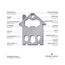 Geschenkartikel: ROMINOX Key Tool // House – 21 Funktionen, Umzug, Einzug, Richtfest, Keytool Schlüsselanhänger, Edelstahl Multitool, Multifunktionswerkzeug, Kleinigkeit für Adventskalender