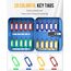 Uniclife 20 Fach Schlüsselbox mit Zahlenschloss und resettbarem Code, Blaue Digitale Sicherheitsbox aus Stahl, Schlüssel Organizer mit bunten Etiketten und Haken