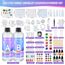 YUTUY Epoxidharz Set Anfänger,Glasklar Resin Harz Gießen Set,500ml Epoxidharz Schlüsselanhänger Set mit Epoxidharz Farben,Messbecher Aus Silikon,Glitzer