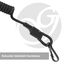 Ganzoo Spiral-Kabel Schlüsselanhänger elastisch mit Karabiner, Safety Lanyard mit Paracord-Mantel, Schlüsselband, Stretch Fang-Riemen, RSG Halterung für Polizei, Bundeswehr, Hausmeister, neon orange