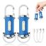 2 Stück 1200LM Superhelle Mini-Schlüsselanhänger, Superhelle Mini Led Taschenlampe, Taschenlampe LED Aufladbar, taschenlampe Wasserdicht für Haushalt Auto Outdoorarbeit Reisen Camping (Blau)