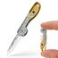 KeyUnity KK05 Kleines Titan-Klappmesser, Mini-Edc Messer mit integriertem Schlüsselloch, Leichtes Schlüsselanhänger Messer für Camping, Wandern und Outdoor(Yuzu)