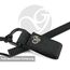 Ganzoo Spiral-Kabel Schlüsselanhänger elastisch mit Karabiner, Safety Lanyard mit Paracord-Mantel, Schlüsselband, Stretch Fang-Riemen, RSG Halterung für Polizei, Bundeswehr, Hausmeister, schwarz