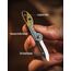 KeyUnity KK05 Kleines Titan-Klappmesser, Mini-Edc Messer mit integriertem Schlüsselloch, Leichtes Schlüsselanhänger Messer für Camping, Wandern und Outdoor(Yuzu)