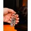KeyUnity KK05 Kleines Titan-Klappmesser, Mini-Edc Messer mit integriertem Schlüsselloch, Leichtes Schlüsselanhänger Messer für Camping (Knochen)