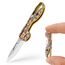 KeyUnity KK05 Kleines Titan-Klappmesser, Mini-Edc Messer mit integriertem Schlüsselloch, Leichtes Schlüsselanhänger Messer für Camping (Knochen)