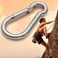 sprookber Karabiner schlüsselanhänger, karabinerhaken Edelstahl karabiner für Camping, Angeln, 6 Stück