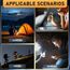 1200LM Superhelle Mini-Schlüsselanhänger, Superhelle Mini Led Taschenlampe, Taschenlampe LED Aufladbar, taschenlampe Wasserdicht für Haushalt Auto Outdoorarbeit Reisen Camping（Schwarz und Weiß）