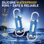 2 Stück 1200LM Superhelle Mini-Schlüsselanhänger, Superhelle Mini Led Taschenlampe, Taschenlampe LED Aufladbar, taschenlampe Wasserdicht für Haushalt Auto Outdoorarbeit Reisen Camping (Blau)