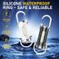 1200LM Superhelle Mini-Schlüsselanhänger, Superhelle Mini Led Taschenlampe, Taschenlampe LED Aufladbar, taschenlampe Wasserdicht für Haushalt Auto Outdoorarbeit Reisen Camping（Schwarz und Weiß）