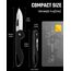 KeyUnity KK05M Titan Taschenmesser Klein Mini-Edc Messer Rasiermesserscharfe Kleines Klappmesser, Leichtes EDC Schlüsselanhänger Messer für Camping, Wandern und Outdoor (Schwarz, Mittel)