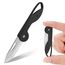 KeyUnity KK05M Titan Taschenmesser Klein Mini-Edc Messer Rasiermesserscharfe Kleines Klappmesser, Leichtes EDC Schlüsselanhänger Messer für Camping, Wandern und Outdoor (Schwarz, Mittel)