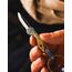 KeyUnity KK05 Kleines Titan-Klappmesser, Mini-Edc Messer mit integriertem Schlüsselloch, Leichtes Schlüsselanhänger Messer für Camping, Wandern und Outdoor(Yuzu)