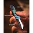 KeyUnity KK05 Kleines Titan-Klappmesser, Mini-Edc Messer mit integriertem Schlüsselloch, Leichtes Schlüsselanhänger Messer für Camping (Riss)