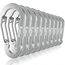 pullther 10 Stück Karabinerhaken, 70mm/2.76'' Karabinerhaken groß, Aluminium D-Ring Karabiner Schlüsselanhänger für Outdoor Sport, Wandern, Camping, Angeln - Silber