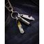 KeyUnity KK05 Kleines Titan-Klappmesser, Mini-Edc Messer mit integriertem Schlüsselloch, Leichtes Schlüsselanhänger Messer für Camping, Wandern und Outdoor(Yuzu)