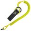 Ganzoo Spiral-Kabel Schlüsselanhänger elastisch mit Karabiner, Safety Lanyard mit Paracord-Mantel, Schlüsselband, Stretch Fang-Riemen, RSG Halterung für Polizei, Bundeswehr, Hausmeister, neon gelb