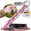 Kubotan Selbstverteidigung Schlüsselanhänger mit Glasbrecher – Survival-Tool für unterwegs - Grip Griff - Ideal für Frauen & Männer, Pendler & Reisen, Druckverstärker & Notfallhammer (L - Pink)