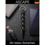 ascaipe Kubotan Selbstverteidigung Schlüsselanhänger Glasbrecher | Survival Schlagstock legal | EDC Schlagring Druckverstärker RaptorGrip | für Frauen & Männer, Pendler & Reisen | Black - S (11cm)