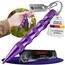 Kubotan Selbstverteidigung Schlüsselanhänger mit Glasbrecher – Survival-Tool für unterwegs - Grip Griff - Ideal für Frauen & Männer, Pendler & Reisen, Druckverstärker & Notfallhammer (XXL - Violet)