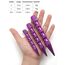 Kubotan Selbstverteidigung Schlüsselanhänger mit Glasbrecher – Survival-Tool für unterwegs - Grip Griff - Ideal für Frauen & Männer, Pendler & Reisen, Druckverstärker & Notfallhammer (S - Violet)