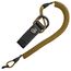 Ganzoo Spiral-Kabel Schlüsselanhänger elastisch mit Karabiner, Safety Lanyard mit Paracord-Mantel, Schlüsselband, Stretch Fang-Riemen, RSG Halterung für Polizei, Bundeswehr, Hausmeister, schwarz