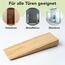 Türstopper rutschfest aus Bambus - 2er Set Türkeil aus Holz - Fester Türstopper boden mit Gummi - Türkeile für alle Böden - Holzkeile für alle Arten von Türen - Door stopper