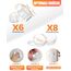 14 Stück Türstopper Selbstklebend (Transparent), 8x Runden Türstopper Wand (Ø40mm) + 6x Ö Typ Türstopper Klinke(Ø 18mm), für Bad, Möbel, Glasflächen, Wandschutz