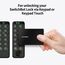 SwitchBot WLAN Smart Lock Pro mit Touchscreen-Tastatur, Türriegelschlösser, Smartes Türschloss, Elektronisches Türschloss, Türöffner per App, Fingerprint, Code, Alexa, unterstützt Matter (Card)