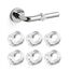 BAIPOK 6er Set Transparente Türstopper Klinke, Hochelastische Türgriff Schutz, Schutz für Wände und Möbel, 18mm