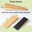 Türstopper rutschfest aus Bambus - 2er Set Türkeil aus Holz - Fester Türstopper boden mit Gummi - Türkeile für alle Böden - Holzkeile für alle Arten von Türen - Door stopper