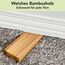 Türstopper rutschfest aus Bambus - 2er Set Türkeil aus Holz - Fester Türstopper boden mit Gummi - Türkeile für alle Böden - Holzkeile für alle Arten von Türen - Door stopper