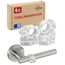 LouMaxx Türklinkenpuffer 6er Set transparente Türstopper Klinke als Türschutz und Wandschutz für Türgriff und Fensterklinke, Türpuffer schützt Wände und Möbel vor Macken und Kratzern