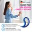 Stoppy, Stoppi, Fensterstopper, Türstopper, Türkeil, Türhaken, Fensterklammer, 2er Set (erhältlich in 14 Farben) (transparent)