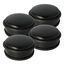Westcott Türstopper aus Edelstahl Schwarz 4 Stück | Runder Türstopper mit 1,2kg Eigengewicht | Türschonender Gummiring | Extra rutschfeste Unterseite | ⌀ 10cm, Höhe 4cm | E-19002 00
