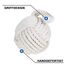 Forecronic Rope Knot Türstopper dekorative nautische handgefertigt mit Griff, beschwert Innenraum Kugelförmig Türstopper Seemannsknoten für Tür und Fenster - Beige (13x13cm, 1.8kg)