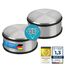 Designer Türstopper aus Edelstahl Gummi Türpuffer Türhalter Stopper 1,2kg (Silber 11x6cm, 2 Stück)