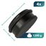 Westcott Türstopper aus Edelstahl Schwarz 4 Stück | Runder Türstopper mit 1,2kg Eigengewicht | Türschonender Gummiring | Extra rutschfeste Unterseite | ⌀ 10cm, Höhe 4cm | E-19002 00